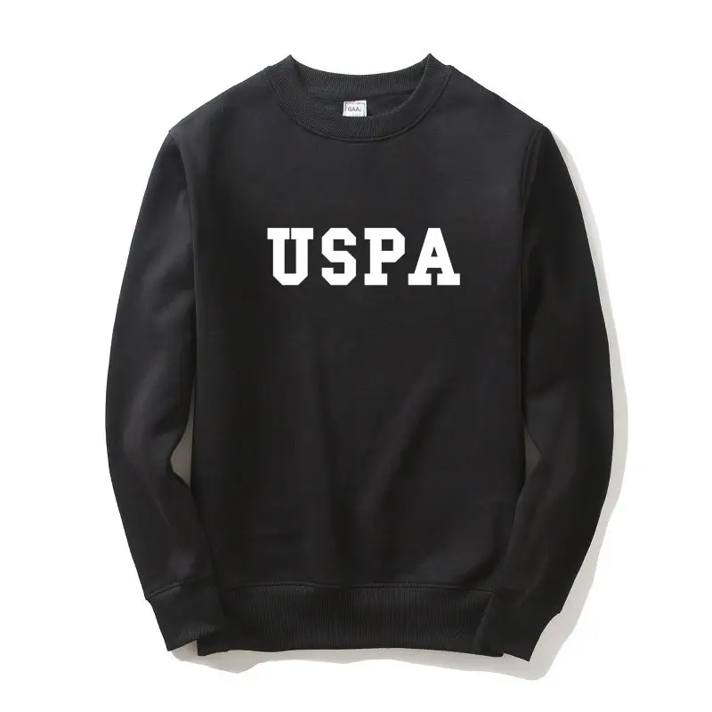 Толстовка с принтом USPA для мужчин и женщин модные хлопковые толстовки популярные