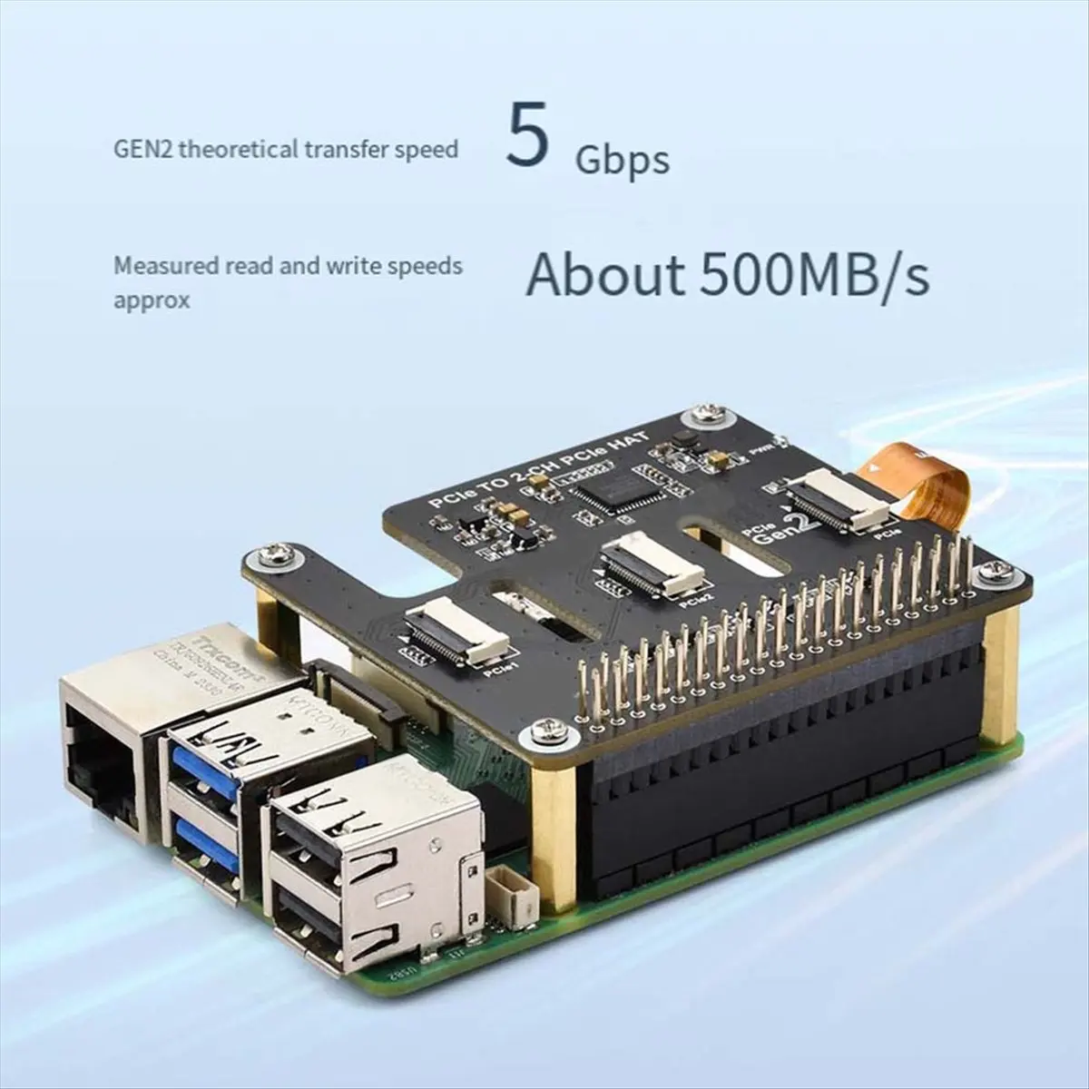 Фото N88R для платы расширения с 5 разъемами PCIe на FFC, двухканальная плата расширения PCIe FFC для высокоскоростной работы. №4