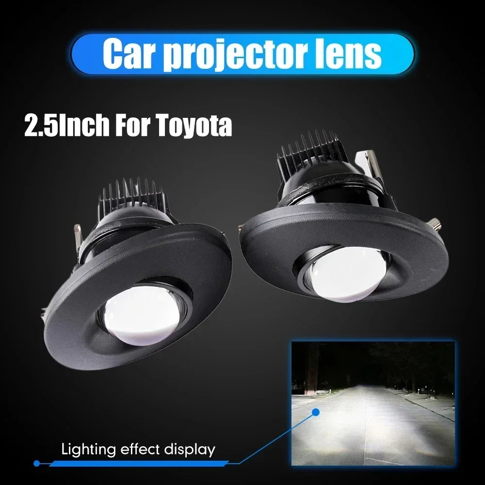 

Dual-Lens Automotive LED Headlight 2.5 Inch Bi LED Projector Lens with Highlighting for Toyota Mazda 12V 24V 35W 6000K