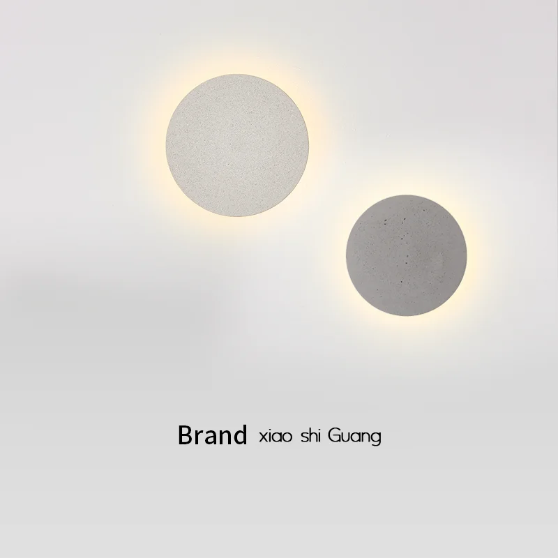 

[Ji Ji Feng] Micro-cement industrial design wall lamp circular B&B bedroom aisle wall decorative atmosphere lamps