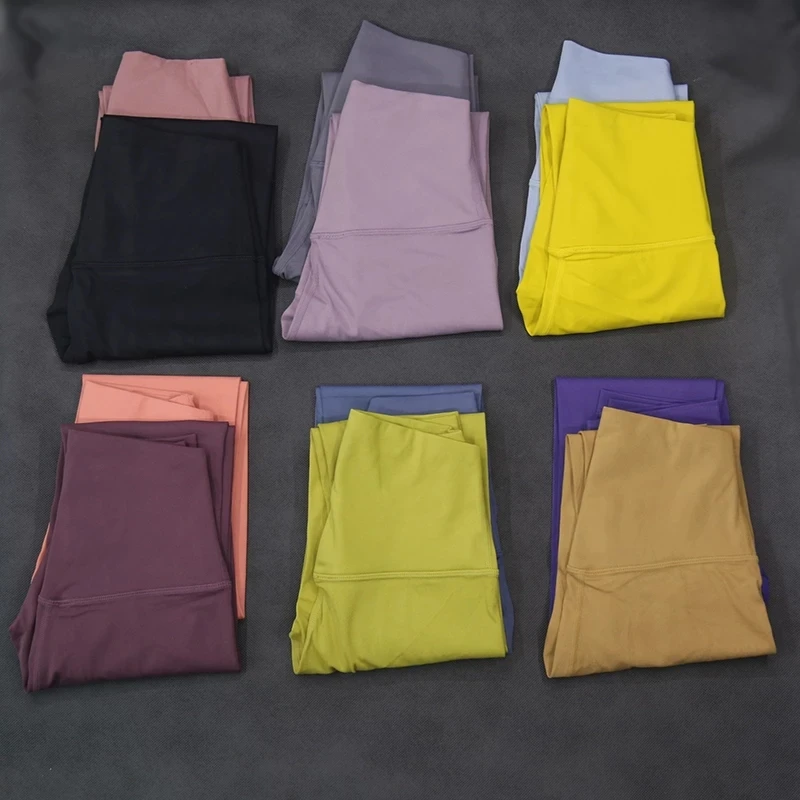 With Lululogo Sport Leggings Women Elastic Sport Yoga Leggings High Waisted Legging Women Tummy Control Leggings Custom Logo