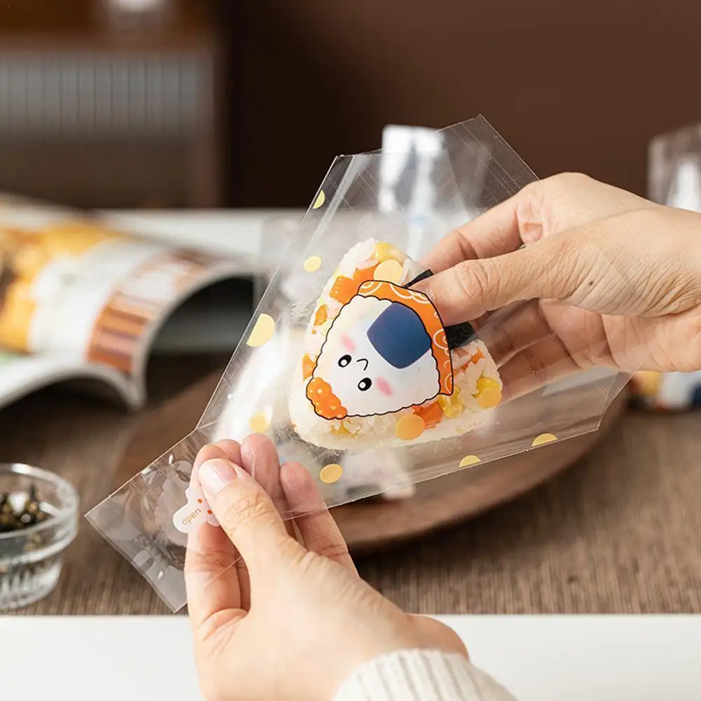 

Double Layers Rice Ball Packing Bag Anti-fog Tear Onigiri Sushi Packaging Accessories Panda Easy Blossoms B E7v0
