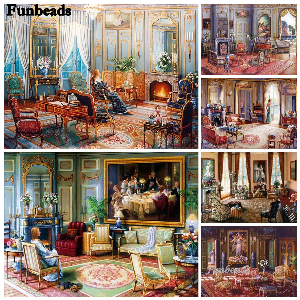 

Алмазная мозаика 5D, картина для гостиной в европейском стиле, классическая вышивка в помещении, домашний креативный декор для хобби FF457