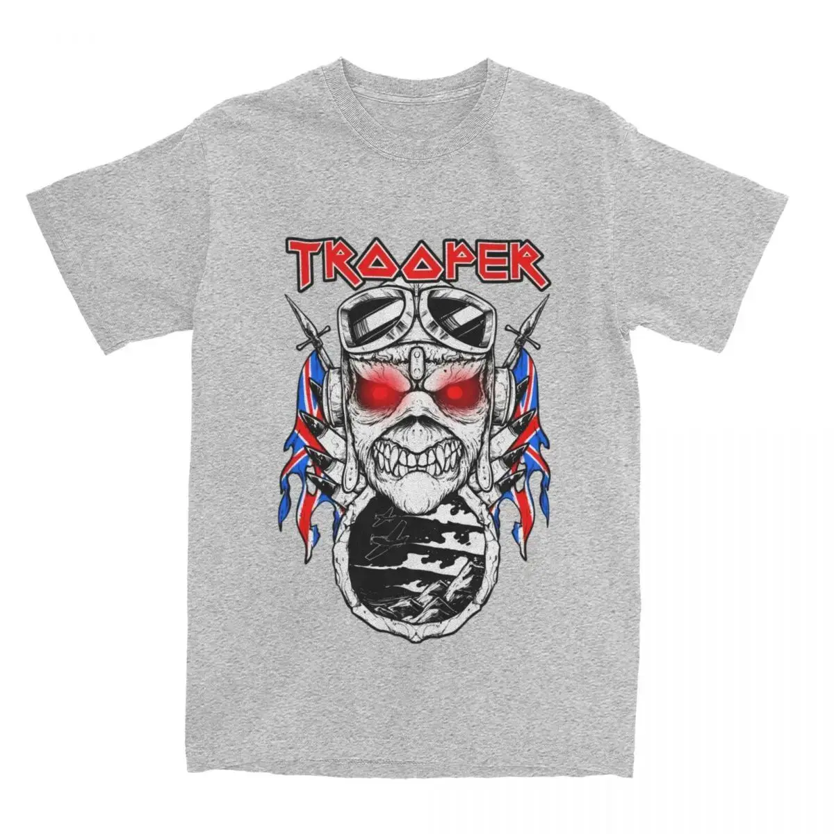 Футболка Kawaii Trooper Ironmaiden в стиле унисекс из 100% хлопка с коротким рукавом и круглым