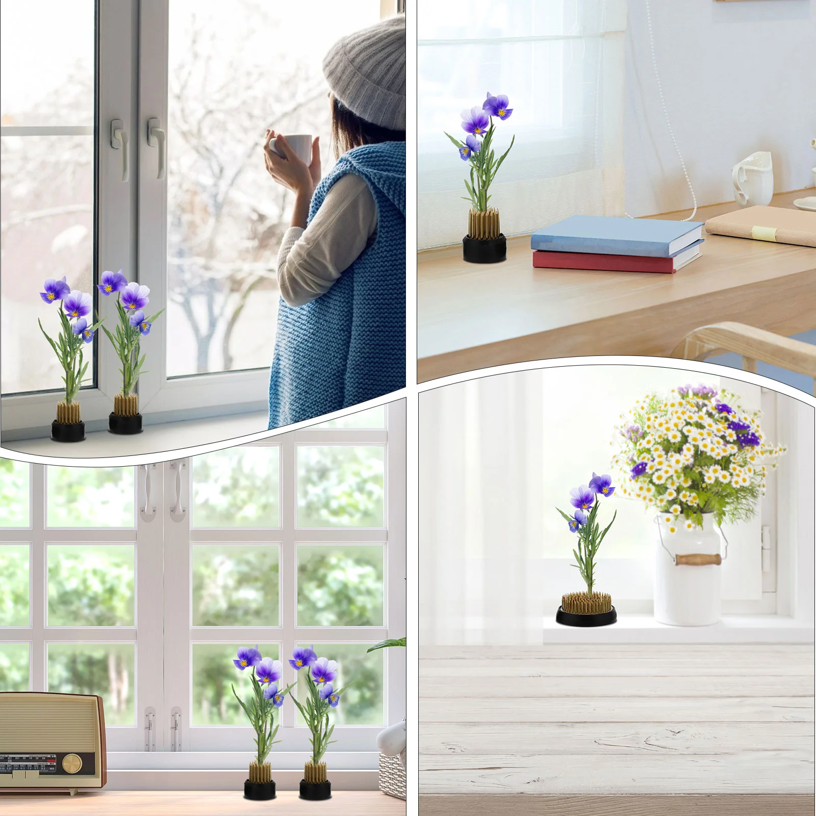 3 шт. для цветов горшки Jianshan фиксирующая основа японский держатель резиновая