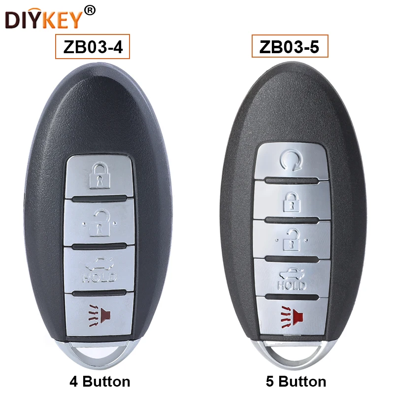 

DIYKEY 4/5 Button ZB Series ZB03-4 ZB03-5 for Nissan Infiniti Style KEYDIY Universal KD Remote Car Key for KD-X2 Key Programmer