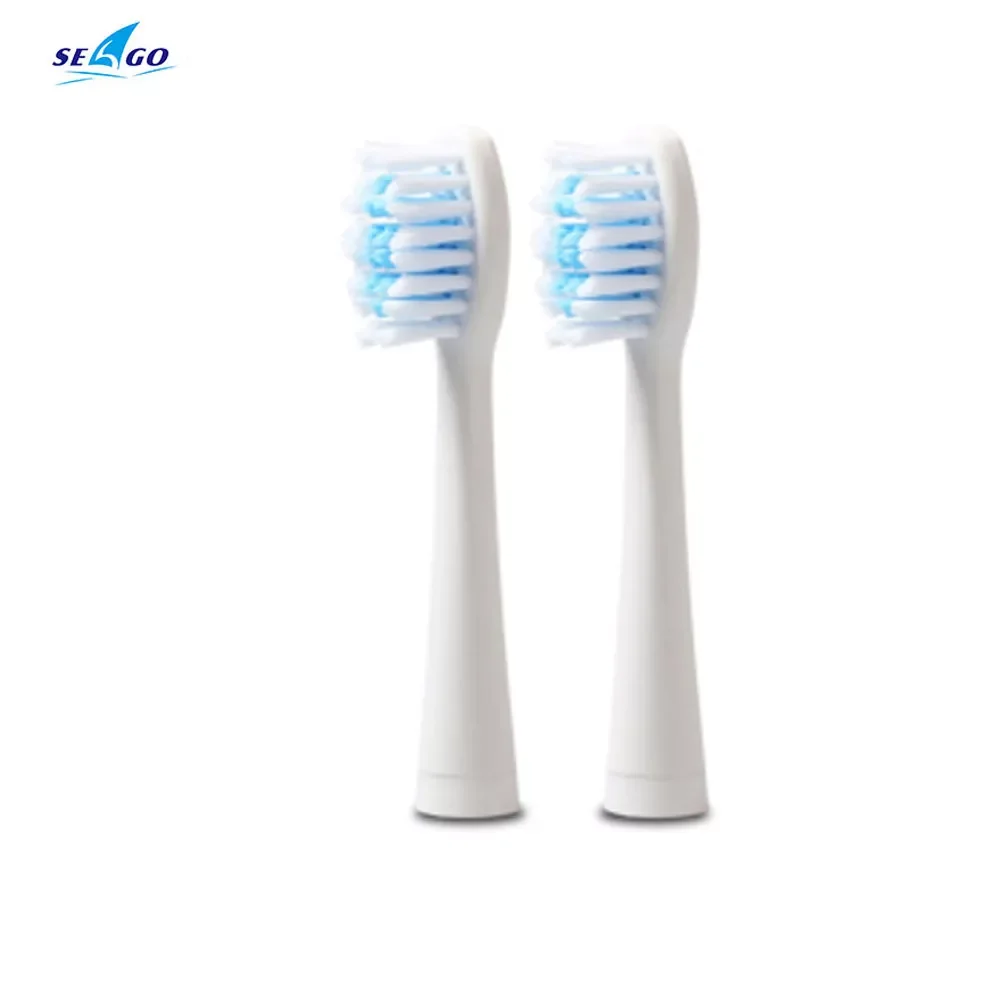 

2 Pcs Portable Electric Replacement Brush Heads for Seago SG-881 Electric Toothbrush Soft Nylon Bristles Tooth cleaning tools