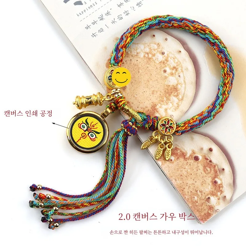 Тханка Gawu Box Браслет Тибетский Sle Реинкарнация Бог богатства Ремешок для