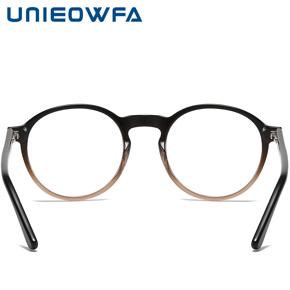 Мужские очки для близорукости UNIEOWFA в круглой оправе стиле ретро оптическая