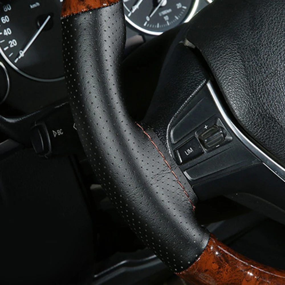 

DIY Steering wheel cover Accessory Car Fit 37-38cm Kit Leather Universal