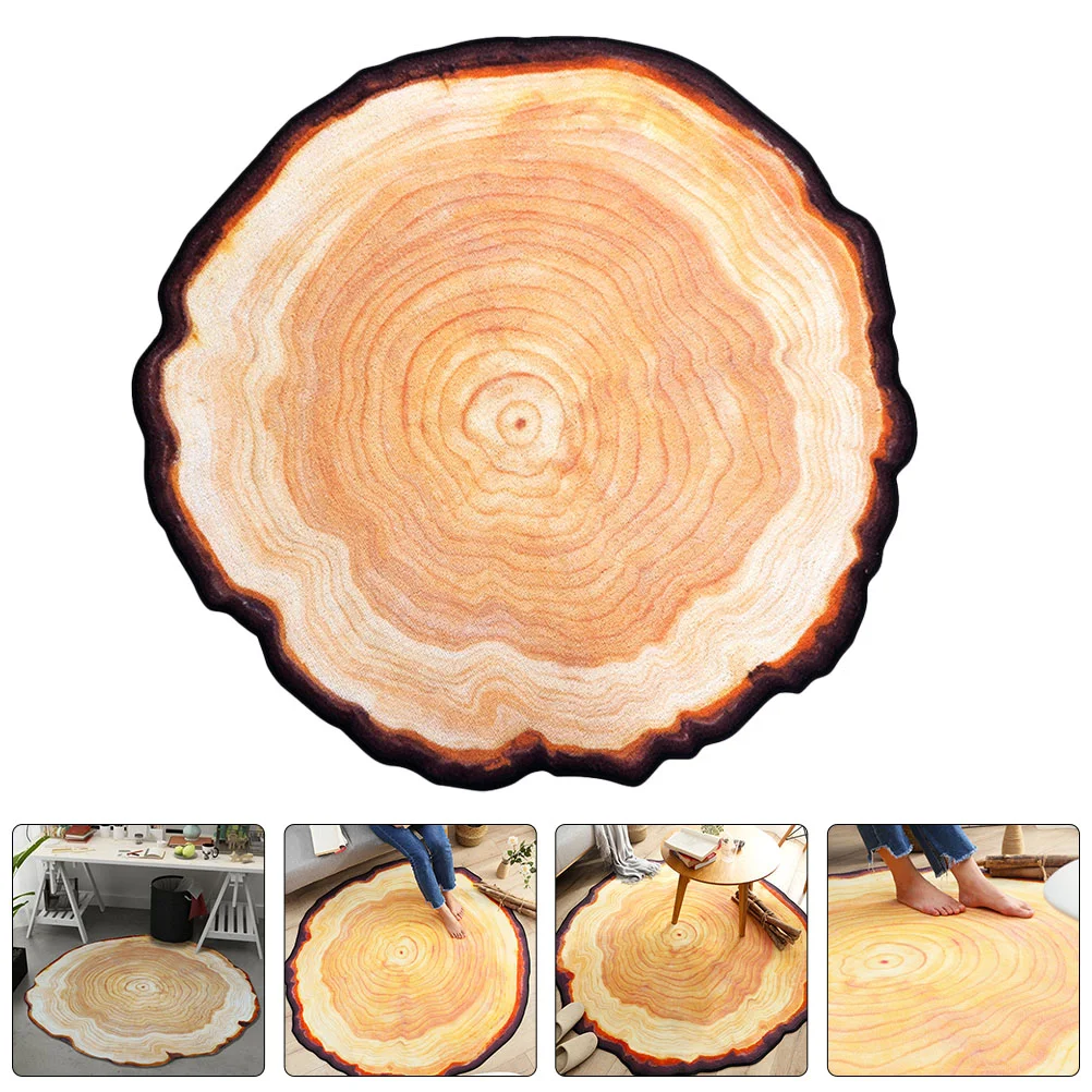 

Carpet Rugs Rug Room Area Round Bedroom Living Floor Mat Indoor Annual Ring Washable Decorskid Anti Bathroom Tree Home Shaggy