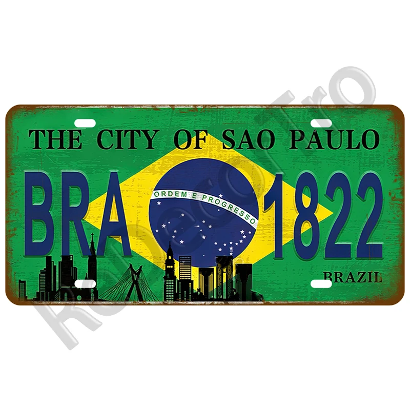 Металлический знак флаг Германии США Франции Израиля Испании жестяная тарелка