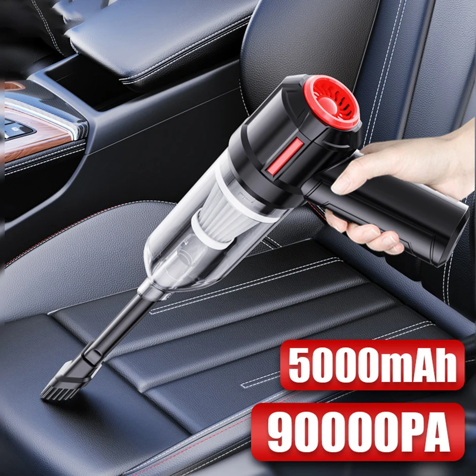 

90000Pa 3 In 1 Wireless Car Vacuum Cleaner Portable Cordless Handheld Auto Hand Vacum Cleaners Car&Household