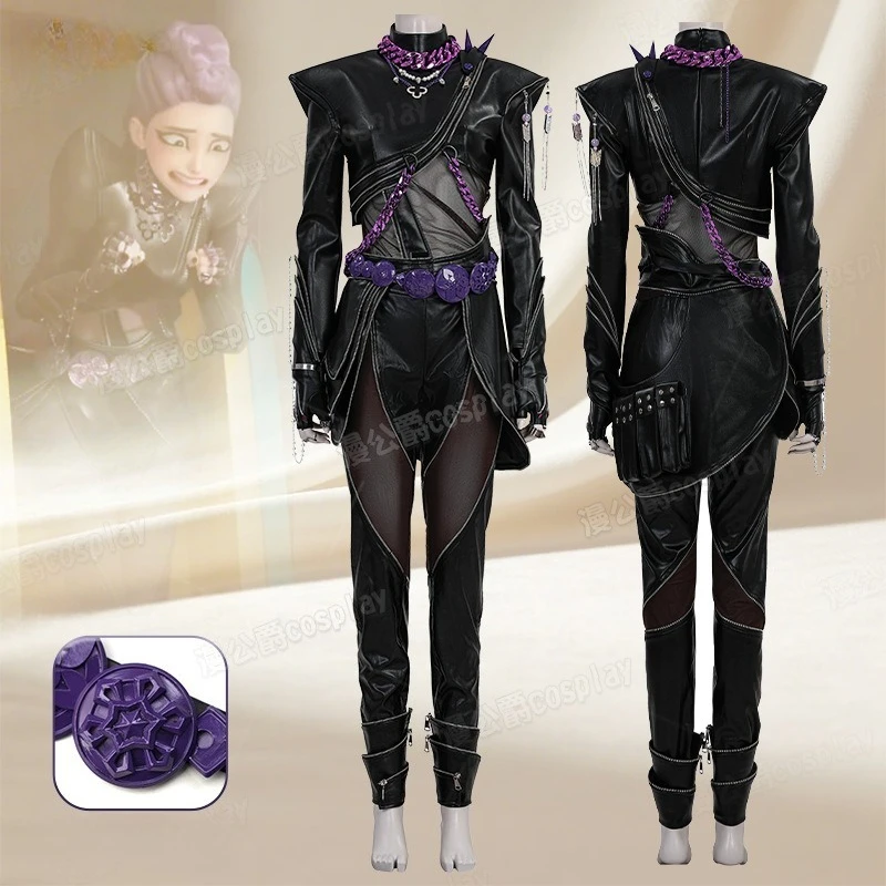 Фото KPOP Huntress Witch Group Lumi Косплей-готический кожаный сценический наряд в стиле панк-женский костюм для выступлений на мероприятиях Kpop и косплей №1