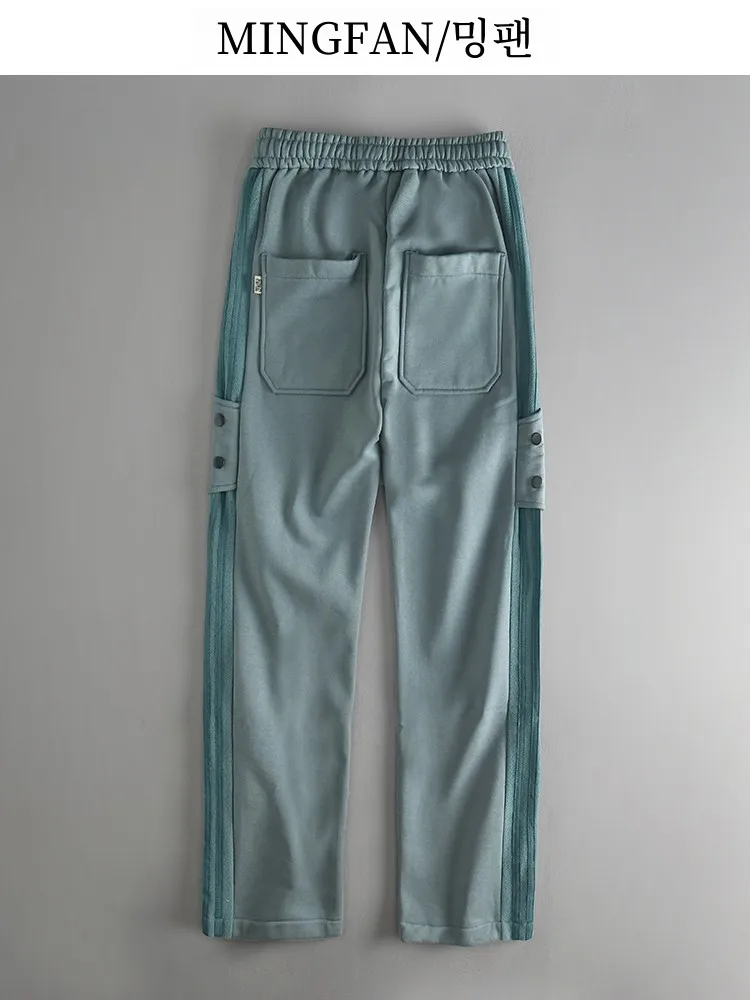 Новинка Осень-зима 2024 Мужская одежда брюки с бархатной подкладкой модные теплые