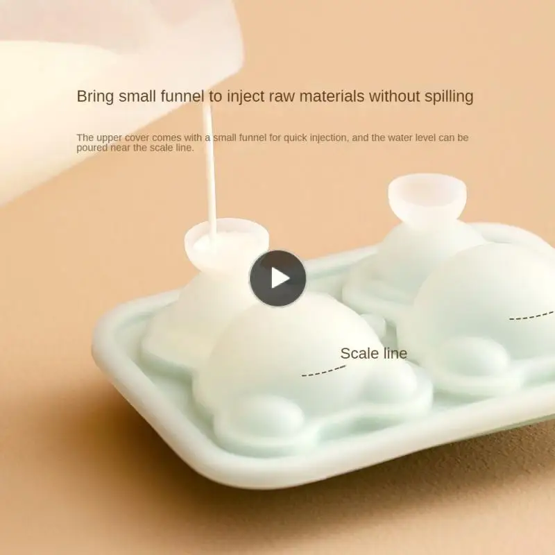 

Creative Ice Block Mold Cute Anti-channeling Smell Cover Self-made Mold Bear Ice Lattice Ice Cream Tools Quick Demolding