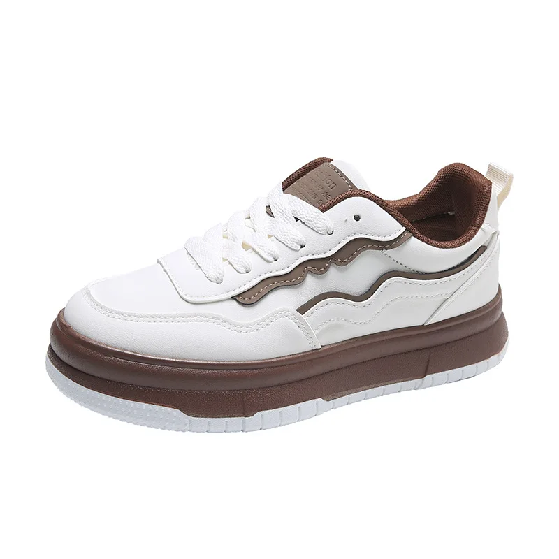 

Tennis Female White Flat Shoes for Women 2022 Trend Sport Casual Sneaker Platform Lace Up Fashion Elegant Chunky Shoes Girls New