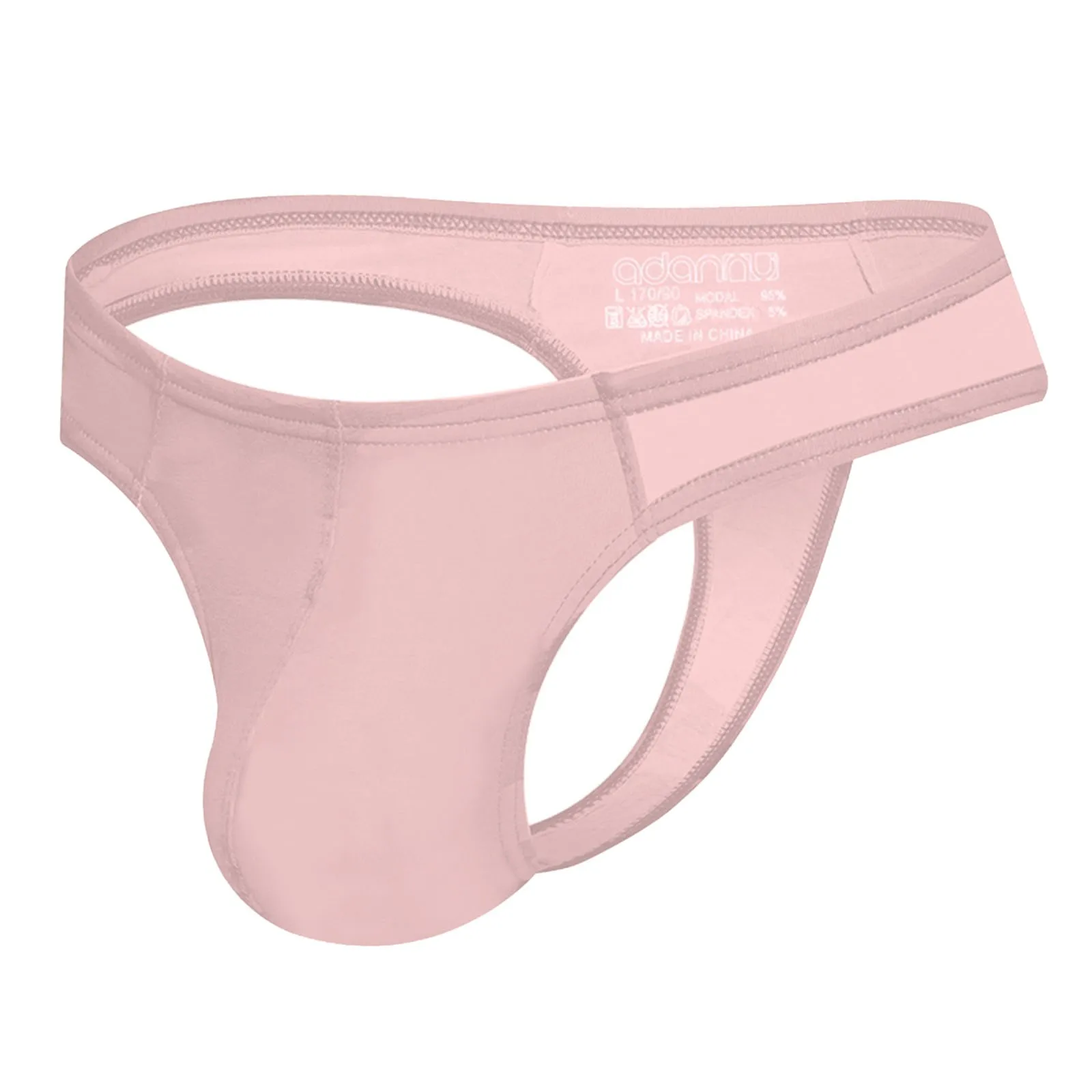 

Men's Solid Color Thongs Quick Dry T-Back Breathable Jockstrap Loose G-String Comfortable Men Underpants Dailywear Cueca