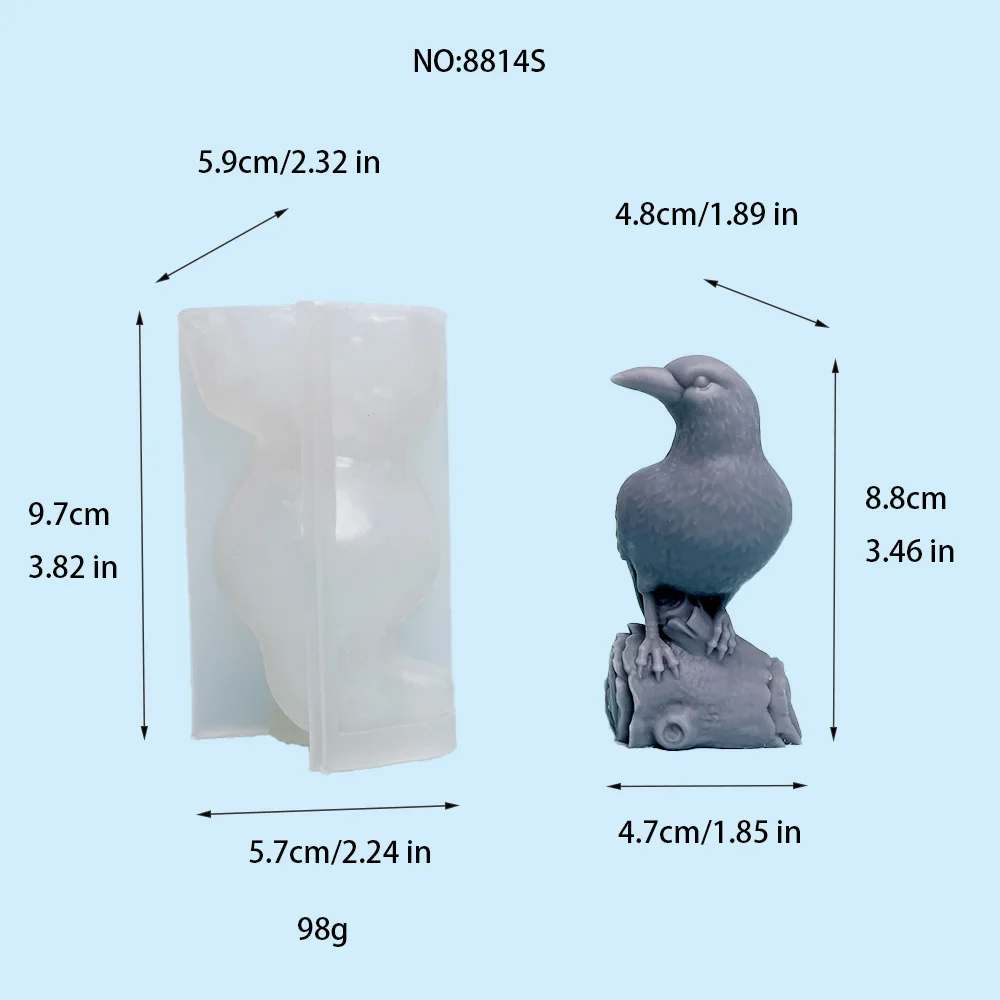 Маленькая ветка ворона силиконовая форма для свечей DIY ароматерапия гипсовое