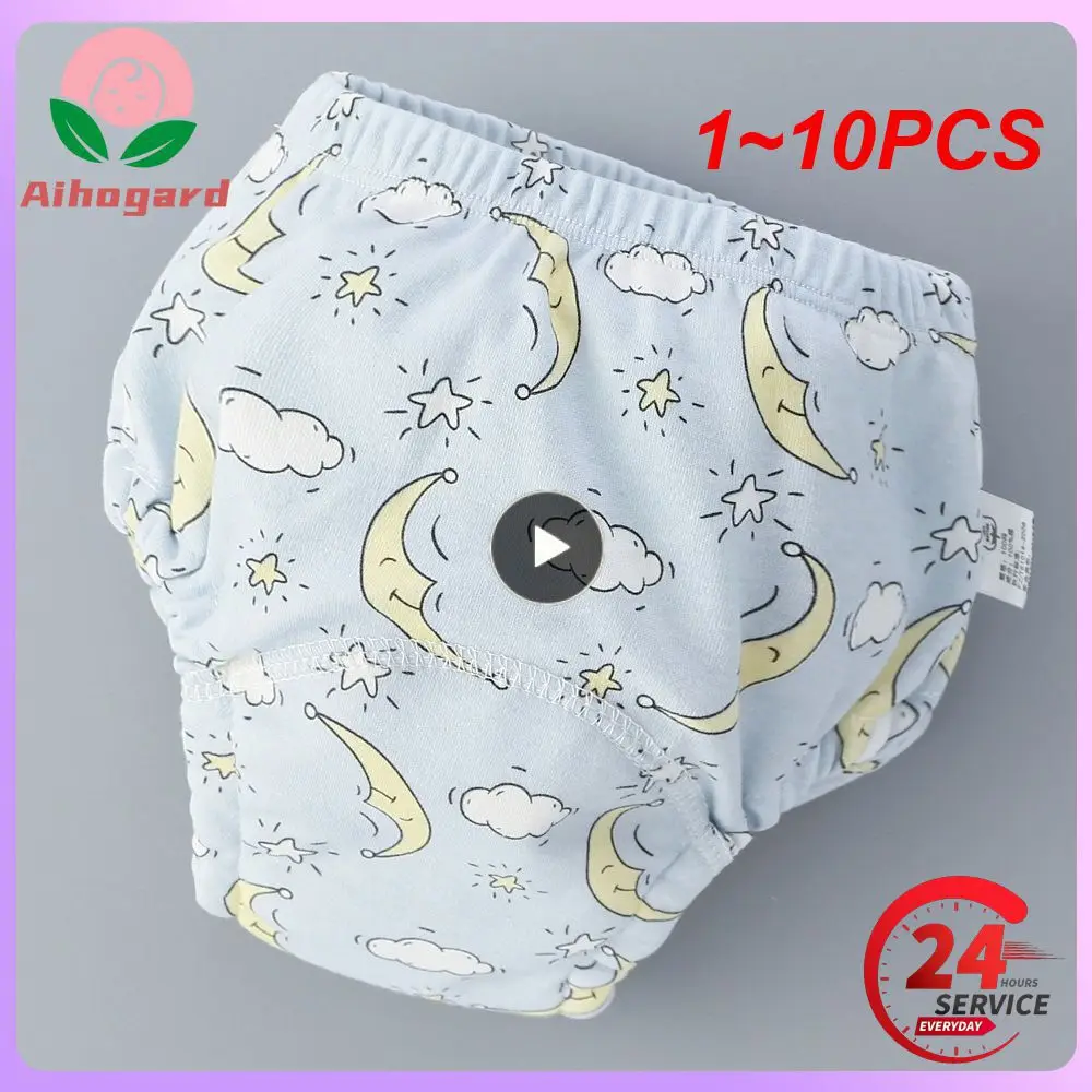 

1~10PCS Soft Baby Cloth Diapers Reusable Kids Training Pants Waterproof Underwear Boys Girls Washable Cotton Nappy Changing