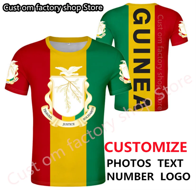 

GUINEA t shirt diy free custom name number Men/women Joker Face Fashion Loose O-neck Summer Men’s Clothes
