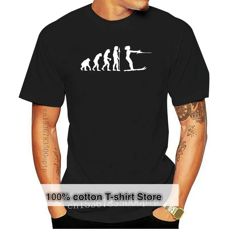 

Evolution Of Water Skiing - Mens Funny T-Shirt Skier Ski