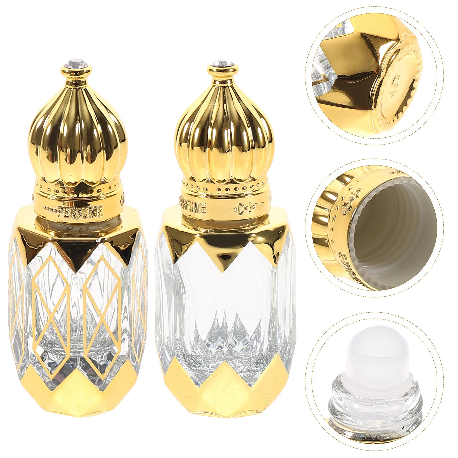 

2 Pcs Roller Pocket Perfume Mini Perfumes Mini Travel Glass Mini Perfumess Refillable Sample Empty