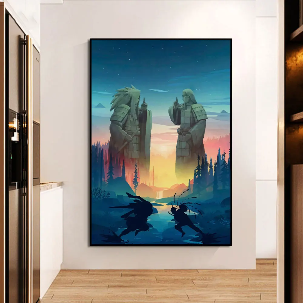 

Naruto Anime Movie Poster And Print Minimalist Landscape Canvas Painting Comic Wall Art Mural Living Kids Room Home Decoration