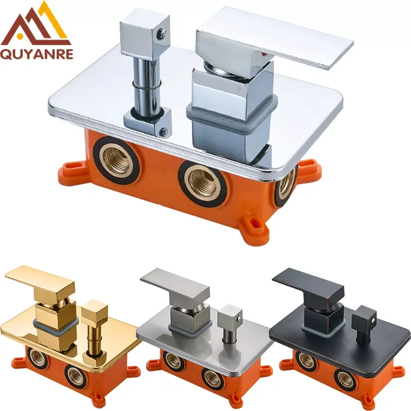 

Embedded Box Conceal Shower Mixering Valve Shower Faucet Hot Cold Water Mixer Tap 1/2/3 Way Shower Faucet Cartridge Mixer Valve