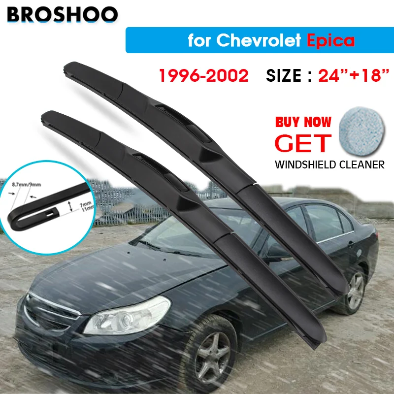 

Car Wiper Blade For Chevrolet Epica 24"+18" 1996-2002 Auto Windscreen Windshield Wipers Window Wash Fit U Hook Arms