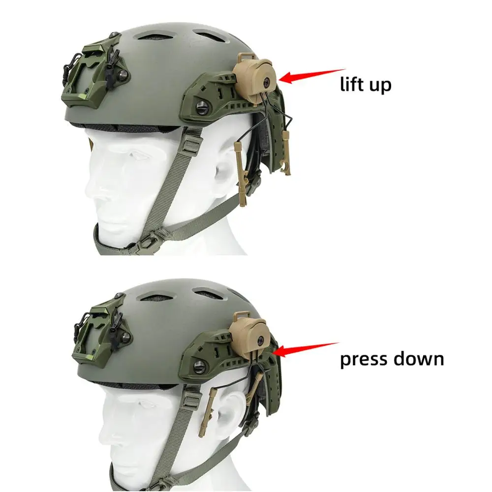 FAST Helmet Headset Accessories Comtac Headset Ops-Core Helmet ARC Rail Adapter for COMTAC I II III IV Tactical Headset