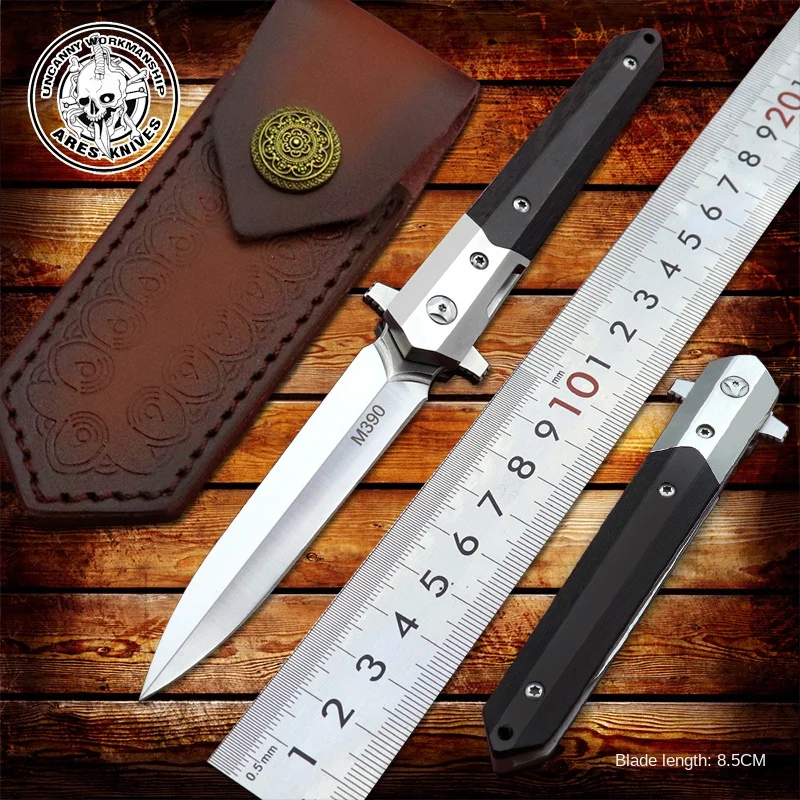 

M390 Powder Steel Folding Knife High Hardness Cutter Self-Defense Portable Knife Bearing Quick Opening a Folding Knife Pocket Kn