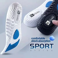 eva silicone orthopedic soft elastic sneakers insoles sports running comfortable breathable shock absorption shoe sole pads