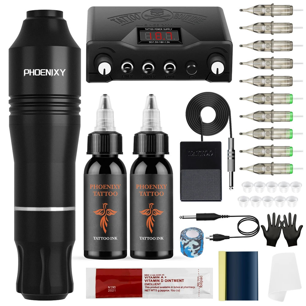 Тату-машинка в комплекте тату-машинка с пистолетом принадлежности для макияжа