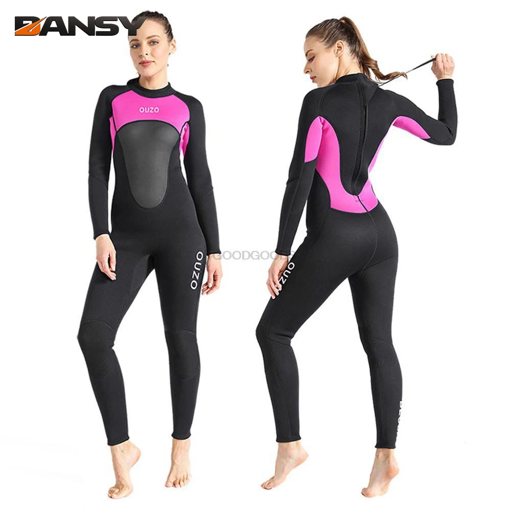 Summer 3MM Neoprene Wetsuit Women One-Piece Suits Keep Warm Surf Scuba Diving Suit Fishing Spearfishing Kitesurf Multi Color