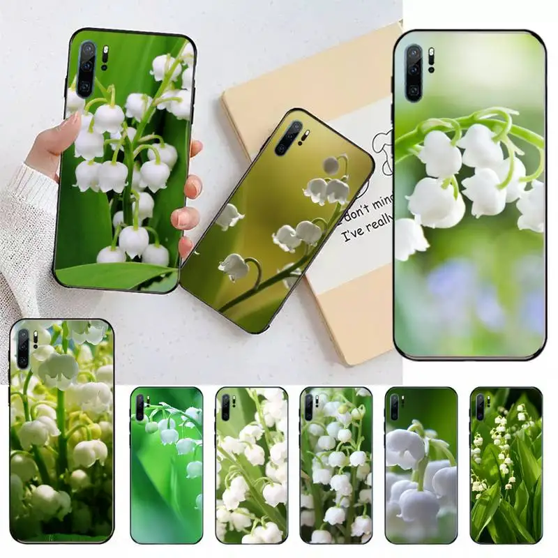 

Lily of the Valley Flower pattern Phone Case For Huawei honor Mate 10 20 30 40 i 9 8 pro x Lite P smart 2019 Y5 2018 nova 5t