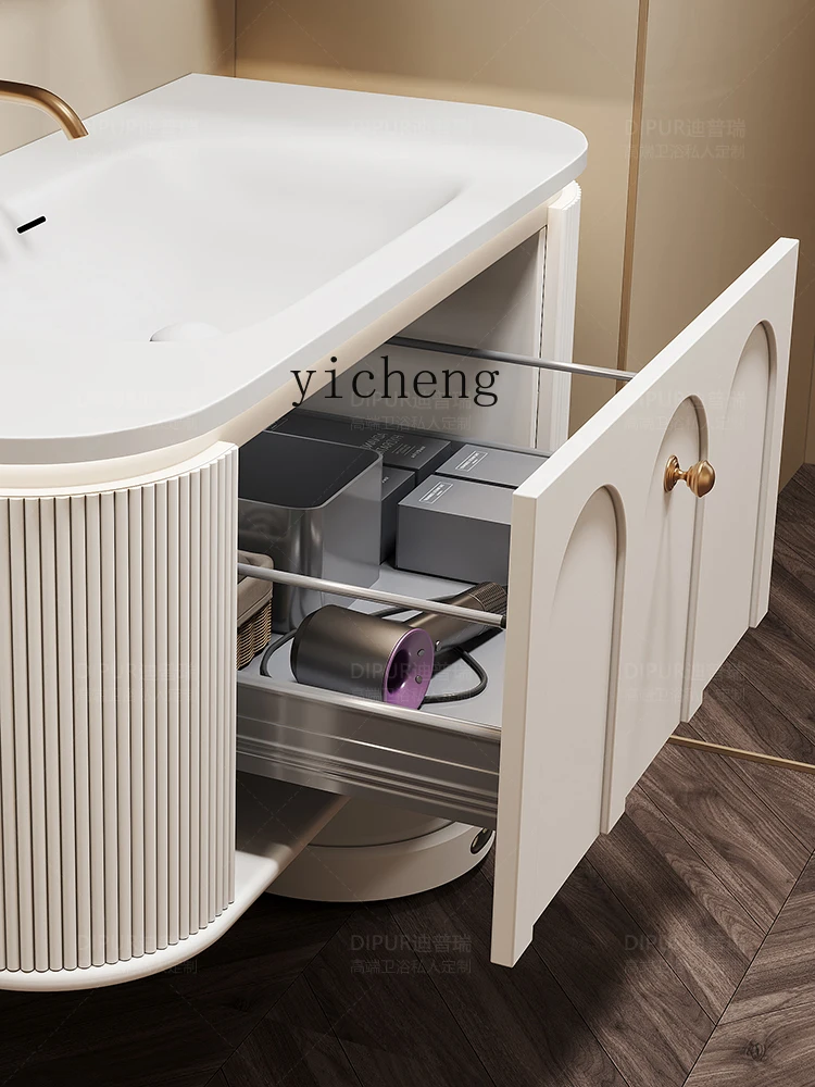 ZK шкафчик для ванной комнаты комбинированная каменная тарелка Corian полностью