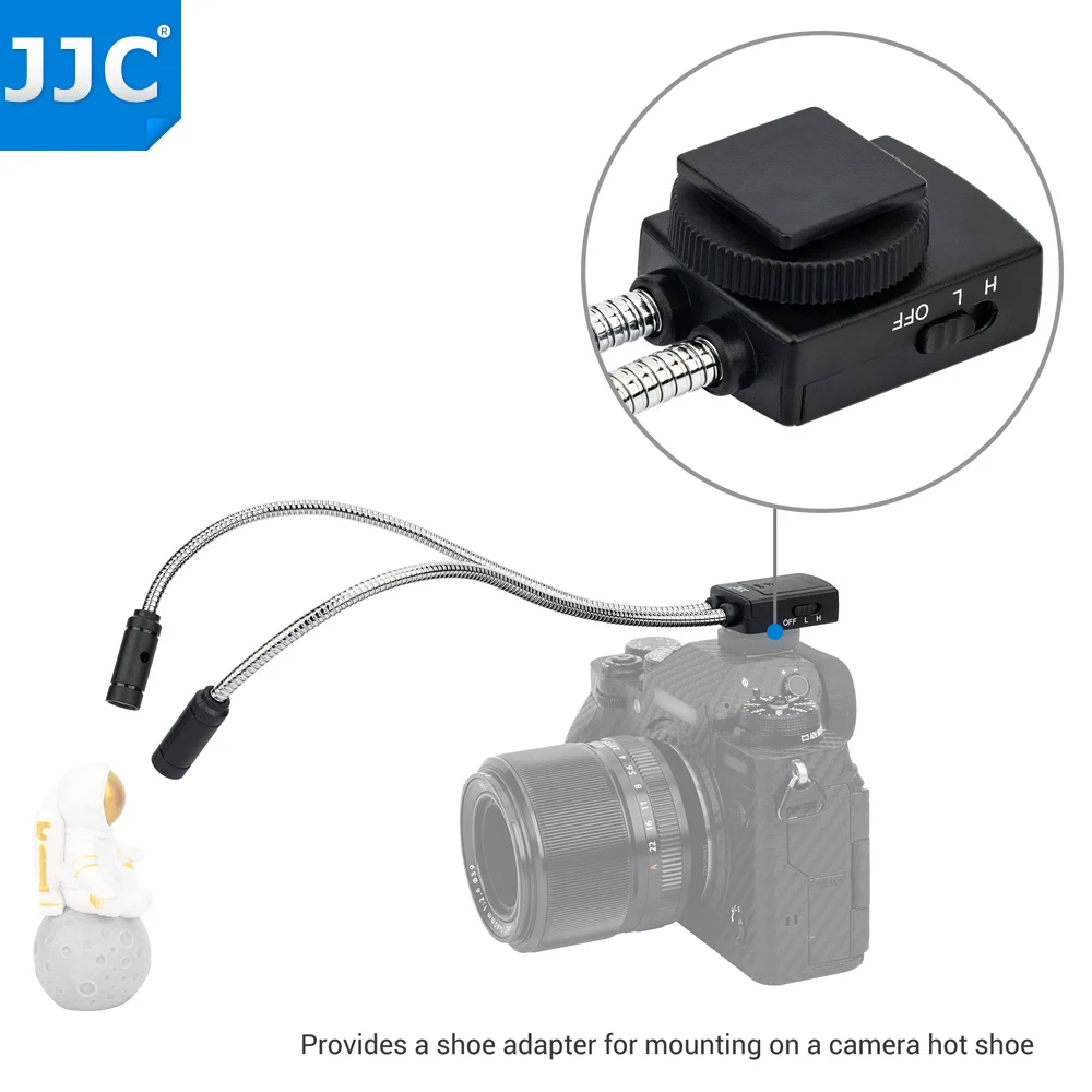 JJC Macro Arm Light LED Lamps Speedlight for Canon 5D Mark II 5D Mark III 6D Mark II 850D 800D 760D 750D 700D DSLR Camera Light
