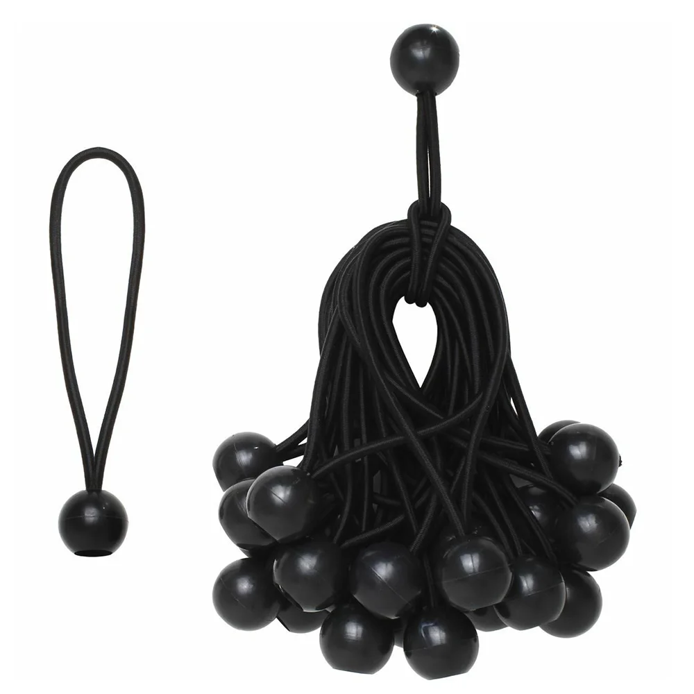 ​ 30pcs Ball Elastic Tarpaulin Tied Rope 15cm Tensioner Tie Accessory For Tent |