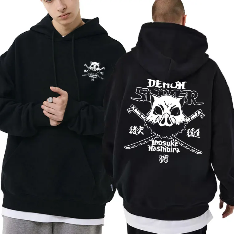 

Japanese Anime Demon Slayer Hashibira Inosuke The Boar Face Print Hoodies Manga Hoodie Autumn Winter Unisex Oversized Sweatshirt