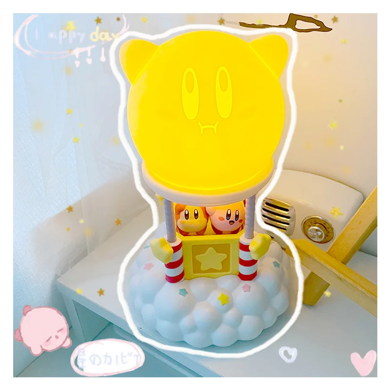 

Cartoon Stars Kirby Dolls Hot Air Balloon Styling Patting Lights Kawaii Creative Silica Gel Bedside Night Lamp Children Gifts