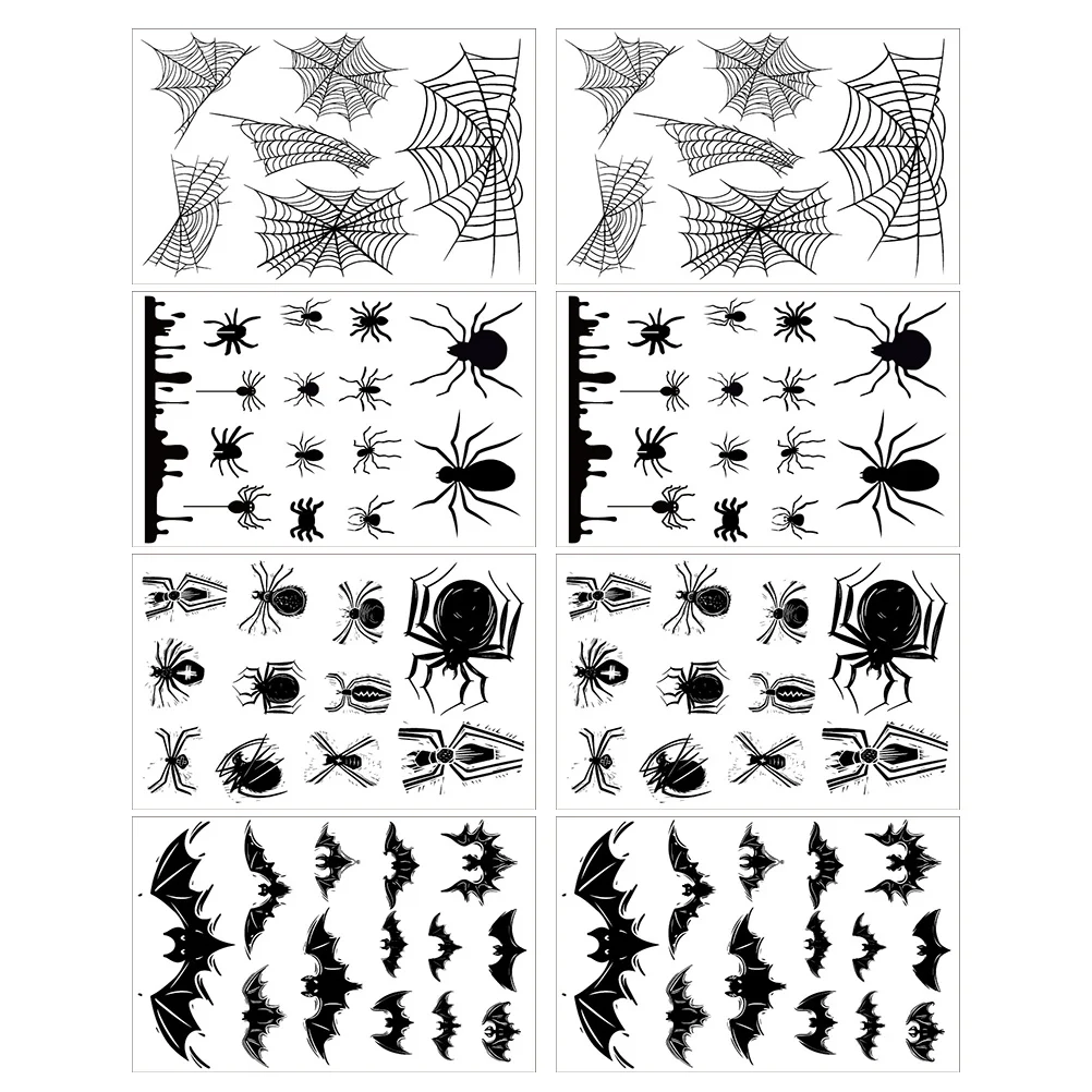 

8 Sheets Skin Decoration Kids Fake Spider Adults Stickers Waterproof Stickers