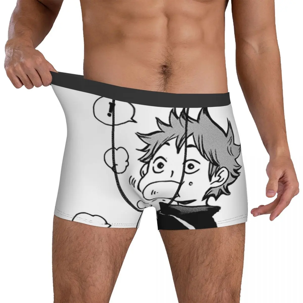 

Haikyuu Underwear HAIKYUU Hinata Eating Senpais Pork Buns Sexy Panties Custom Shorts Briefs Pouch Males Plus Size Trunk