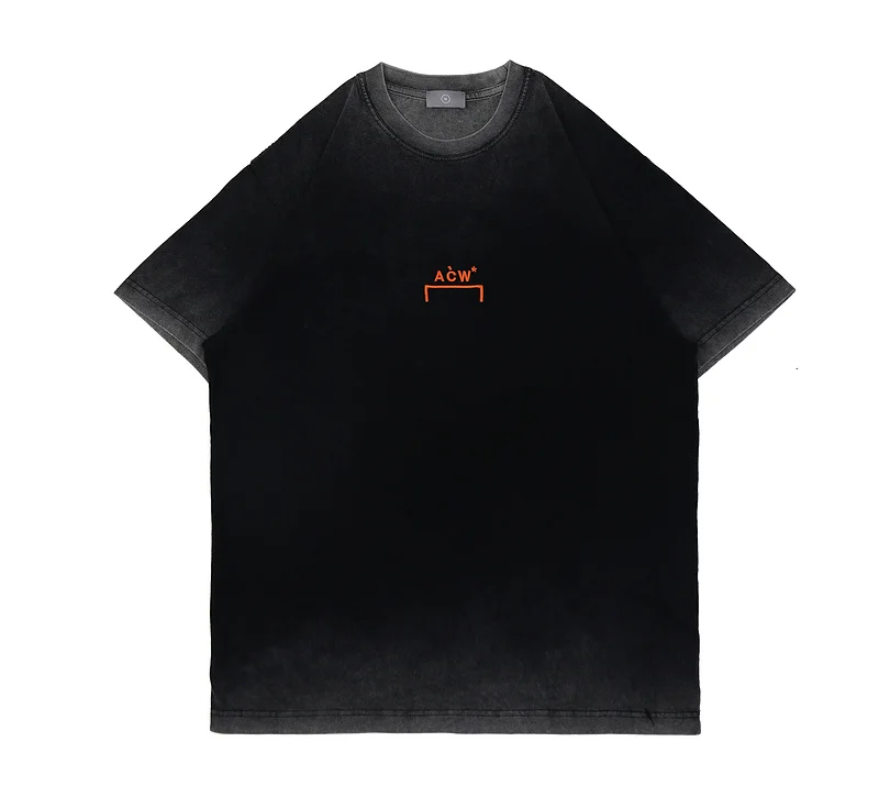 

ACW New Emborider Logo T-shirt tshirts Men Hip hop Wash Old Thick Farbic Cotton T shirt High Quality Streetwear Top Tees Men