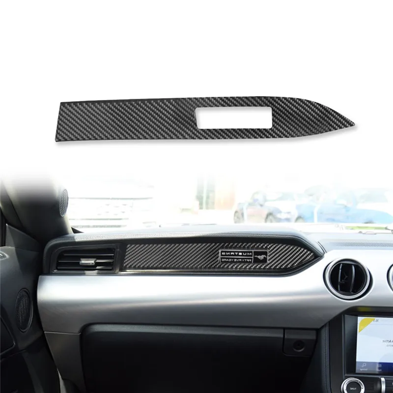 

RHD Car Auto Styling Carbon Fiber Interior Dashboard Panel Cover Trim GT Accessories For Ford Mustang 2015 2016 2017 2018 2019