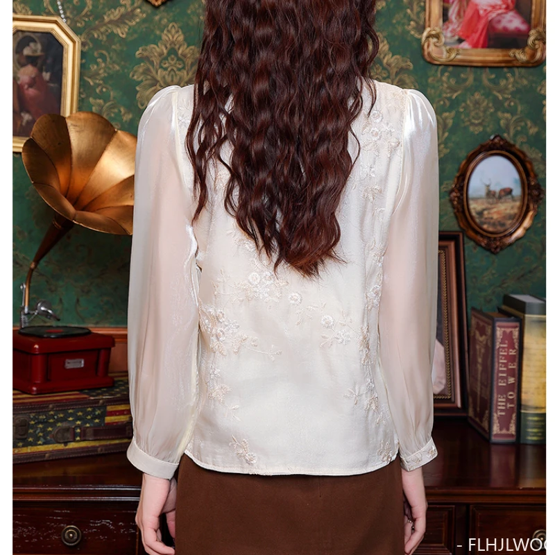 Лидер продаж дизайнерские топы в китайском стиле с вышивкой бисером и