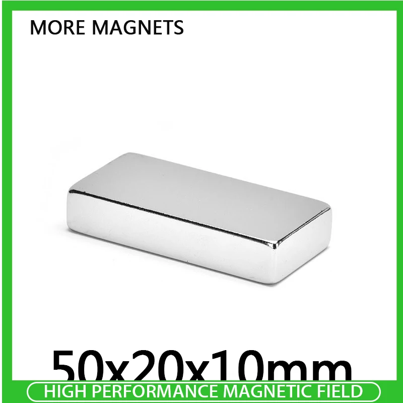 

2~20PCS 50x20x10mm N35 Super Strong Neodymium Magnets 50mm x 20mm x 10mm Block Permanent Magnet Powerful Magnetic 50*20*10mm