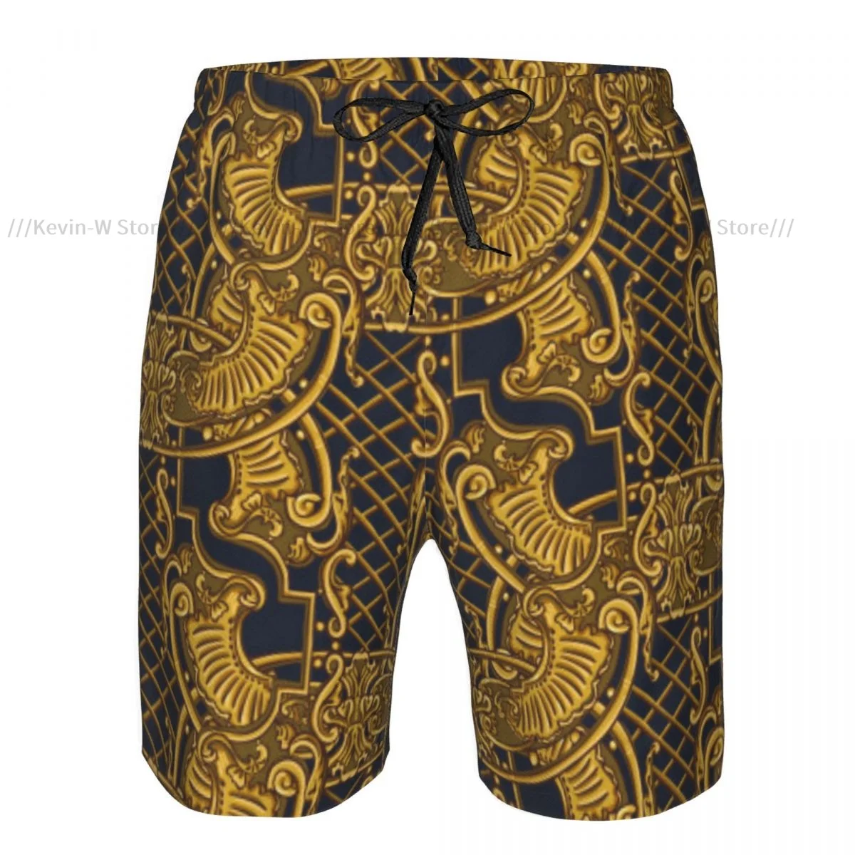 Летний мужской купальник шорты пляжная одежда с барочным узором плавки