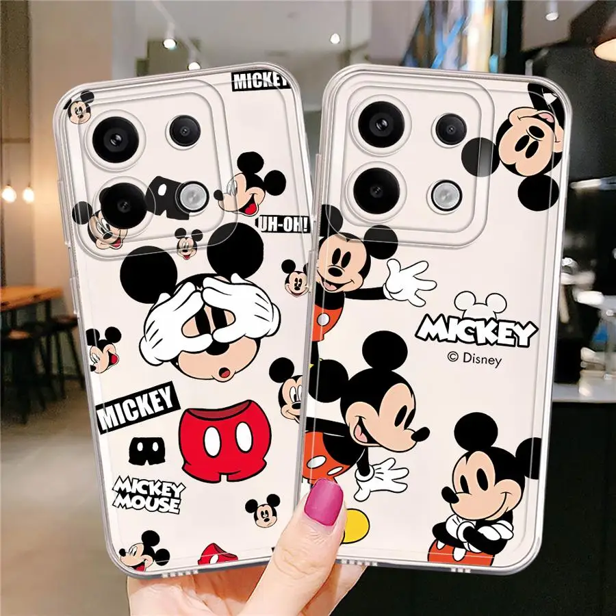 Прозрачный чехол для телефона Disney с Микки и Минни Маус Xiaomi Mi 11 Lite 11T Pro Poco X3 NFC Redmi 9A