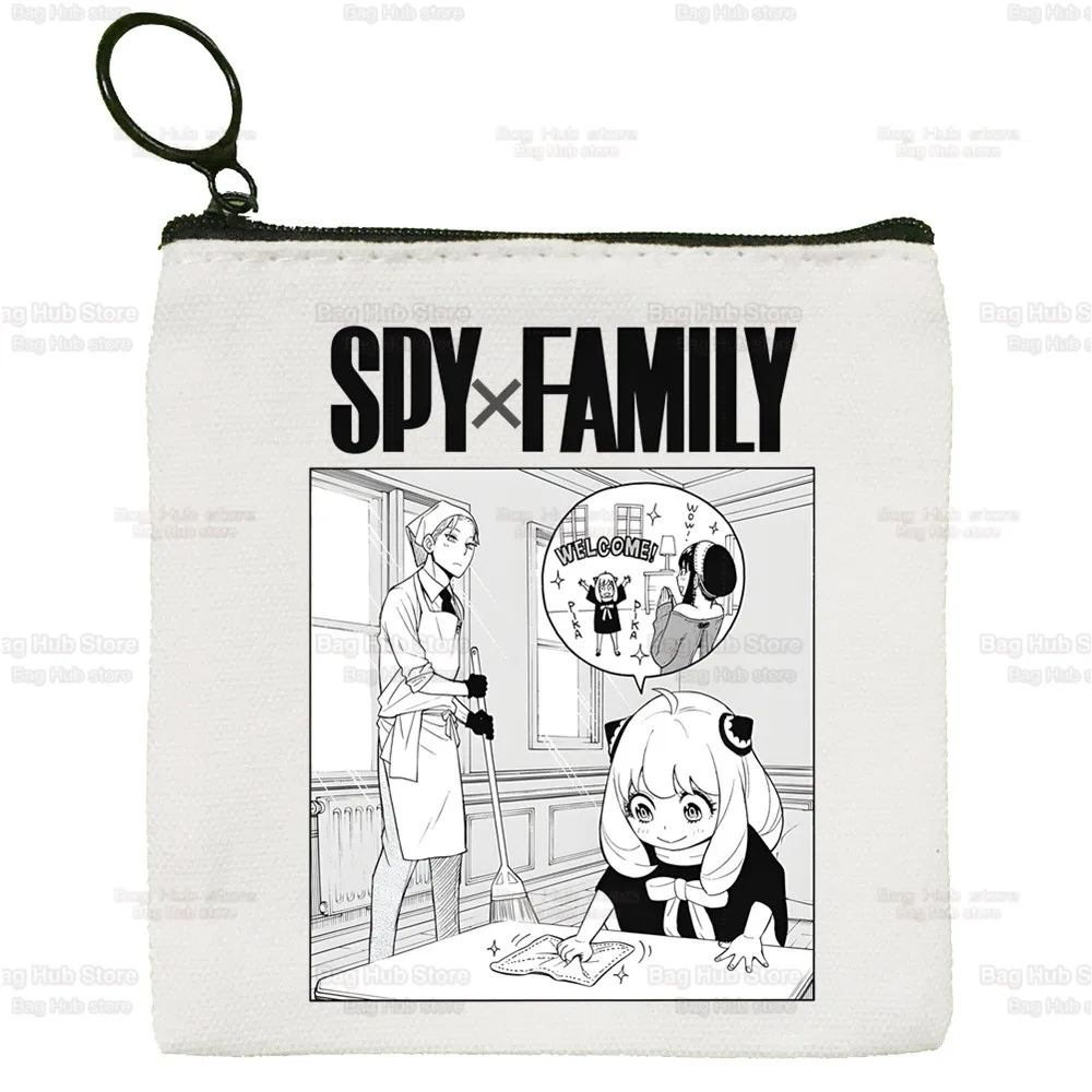 Anya Smug Kawaii Cartoon Funny Canvas Coin Purse Canvas Bag New Japanese Anime Spy X Family Coin Bag Key Coin Purse